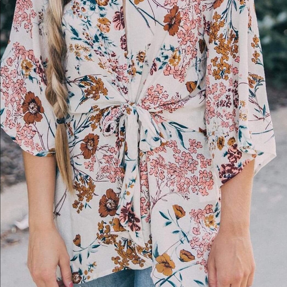 Willow & Root floral tunic
